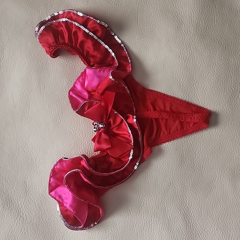 Pink Victoria's Secret panties with jingle bells. Size: L